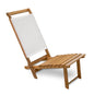 15" Brown and Natural Wood Solid Wood Outdoor Deck Chair