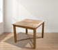 36" Brown Square Solid Wood Trestle Base Dining Table