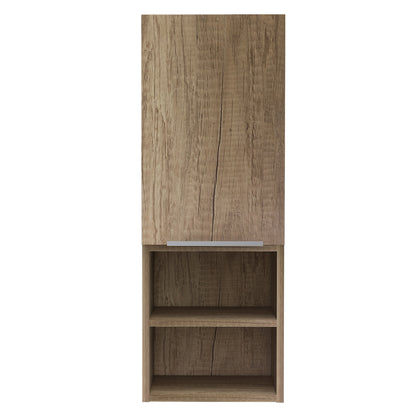 12" Wood Brown Standard Accent Cabinet With Four Shelves