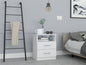 Modern and Stylish White Particle Bedroom Nightstand