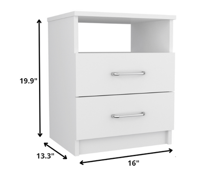 Modern and Stylish White Particle Bedroom Nightstand