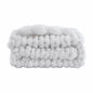 White Chunky Knit Throw Blanket