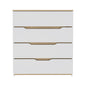 31" Brown and White Four Drawer Standard Chest