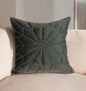 20" Gray Cotton Blend Throw Pillow