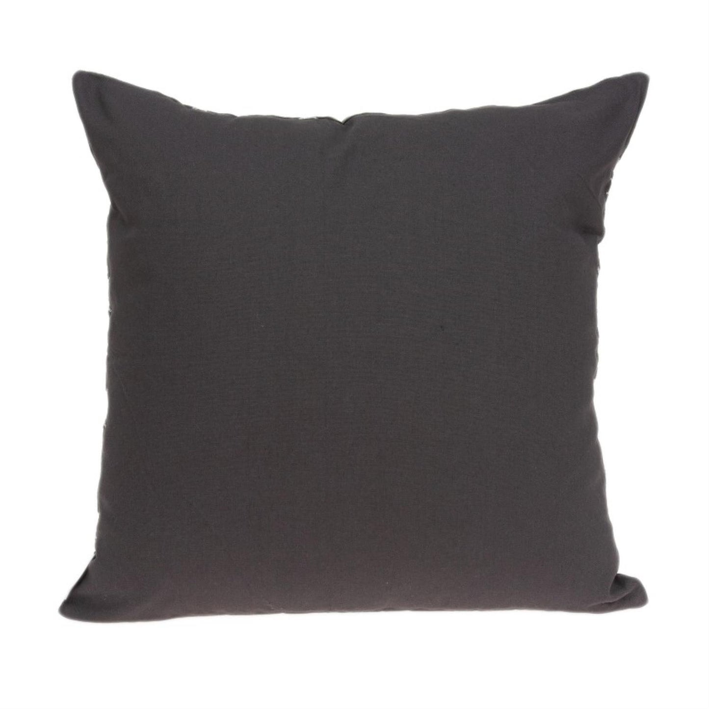 20" Gray Cotton Blend Throw Pillow