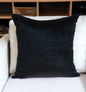 22" Black Cotton Blend Throw Pillow