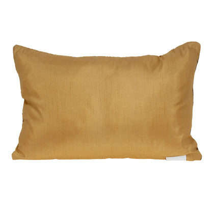 14" X 20" Beige Cotton Throw Pillow