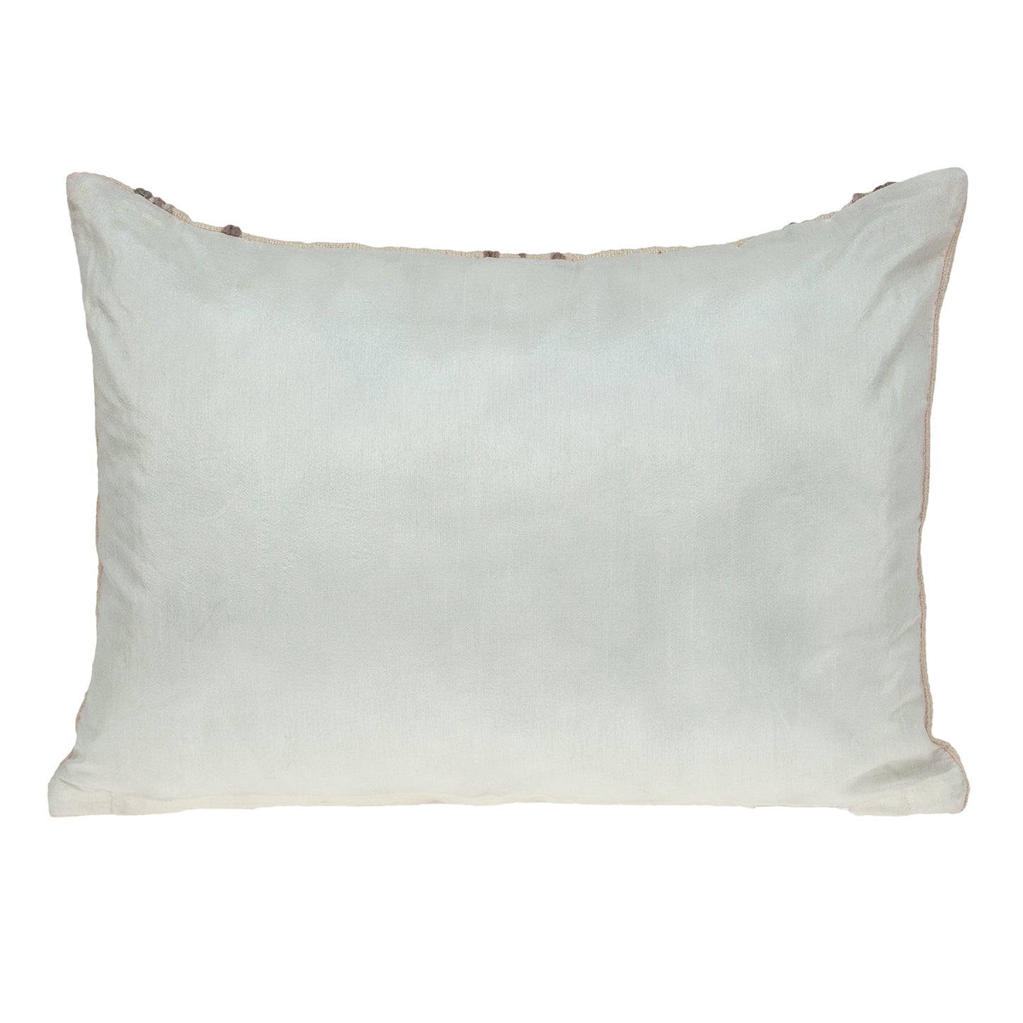 14" X 20" Beige Cotton Throw Pillow