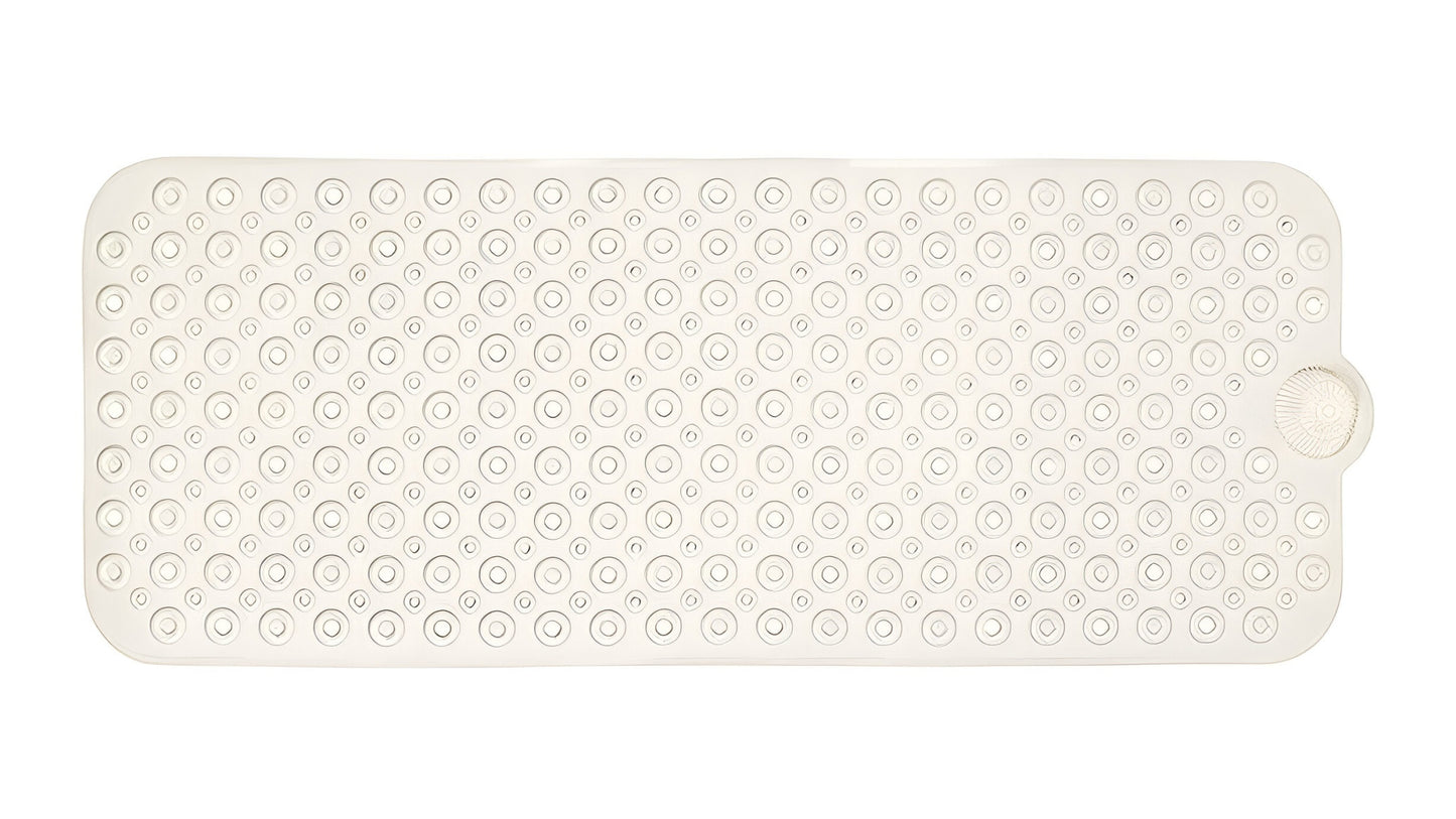 40" Ivory Beige Bubbles Non Slip Bath Mat