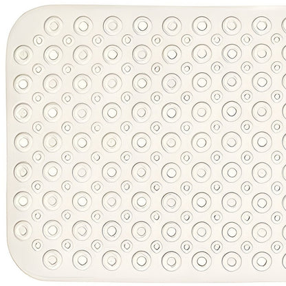 40" Ivory Beige Bubbles Non Slip Bath Mat