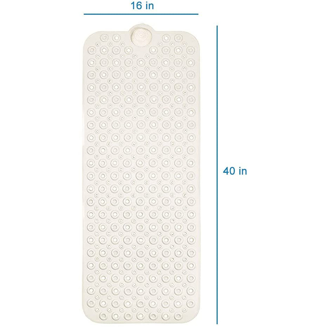 40" Ivory Beige Bubbles Non Slip Bath Mat