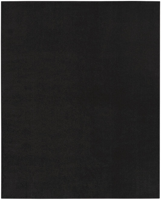 10' X 14' Black Stain Resistant Indoor Outdoor Area Rug