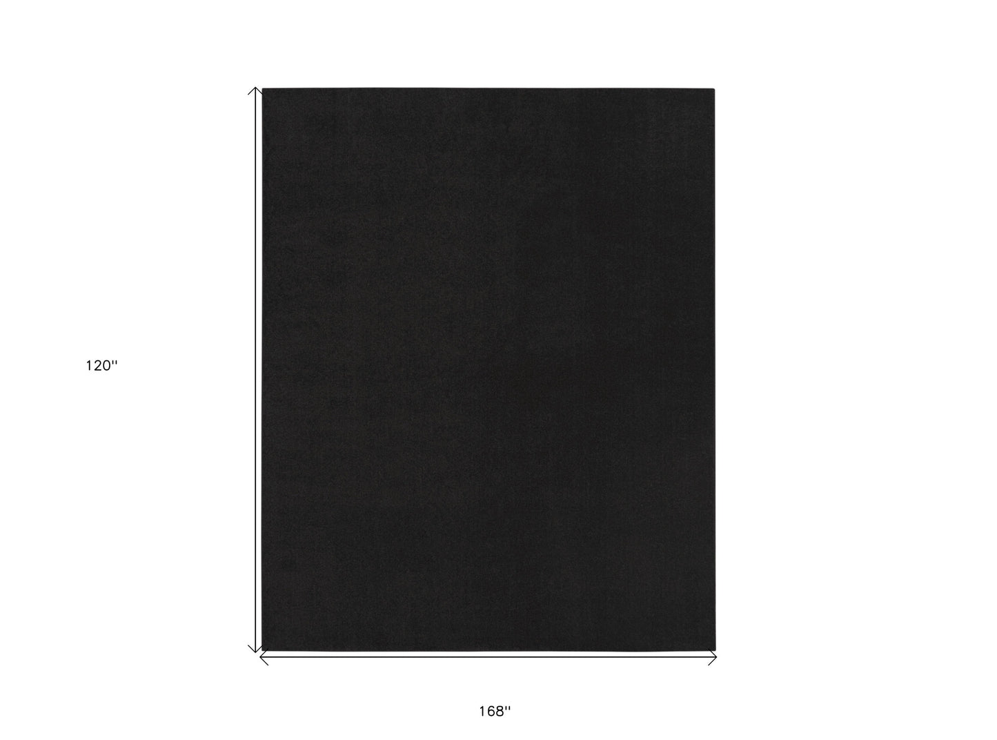 10' X 14' Black Stain Resistant Indoor Outdoor Area Rug