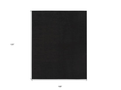 10' X 14' Black Stain Resistant Indoor Outdoor Area Rug