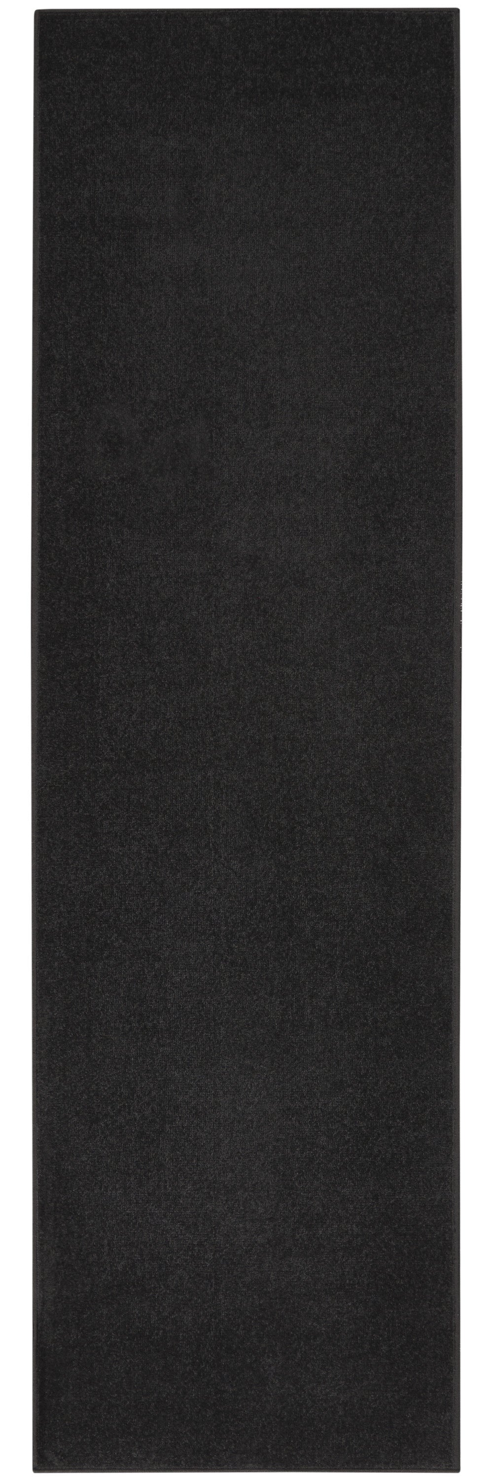 10' Black Non Skid Indoor Outdoor Runner Rug