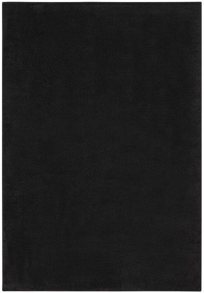 5' X 7' Black Stain Resistant Indoor Outdoor Area Rug