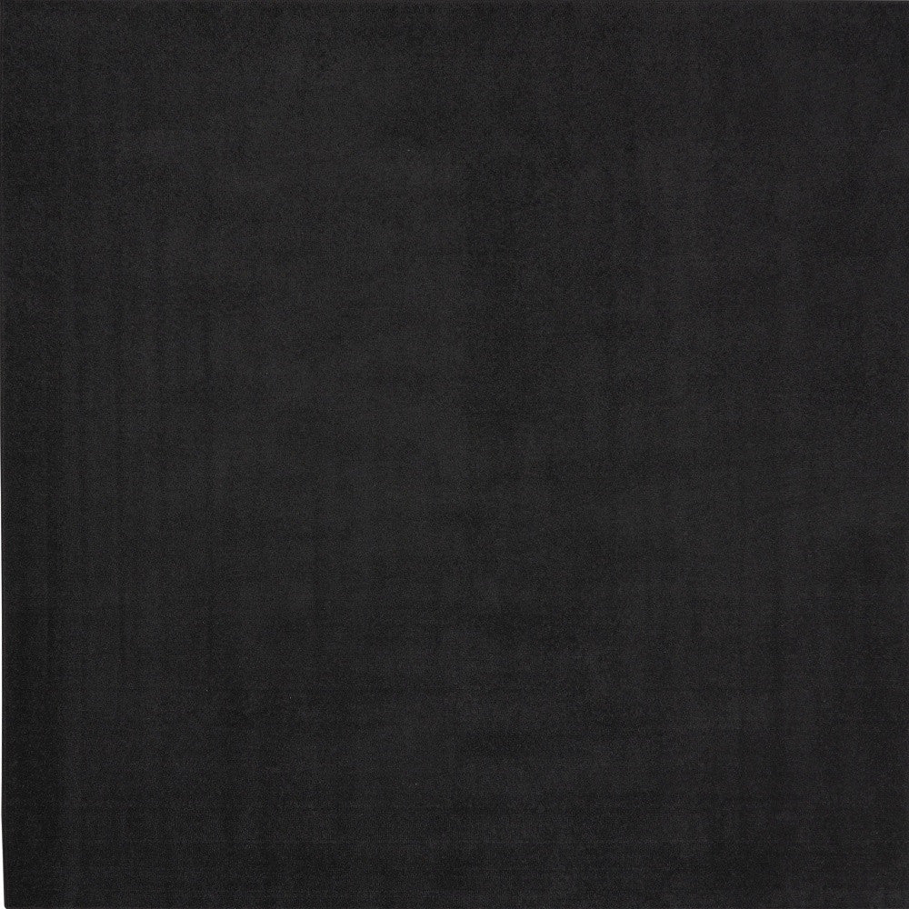 7' X 7' Black Square Non Skid Indoor Outdoor Area Rug