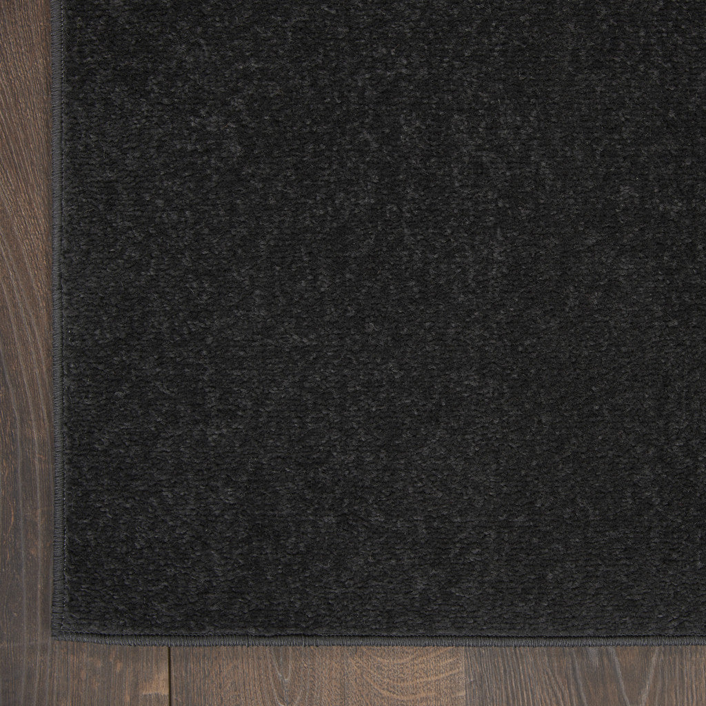 7' X 7' Black Square Non Skid Indoor Outdoor Area Rug