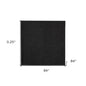 7' X 7' Black Square Non Skid Indoor Outdoor Area Rug