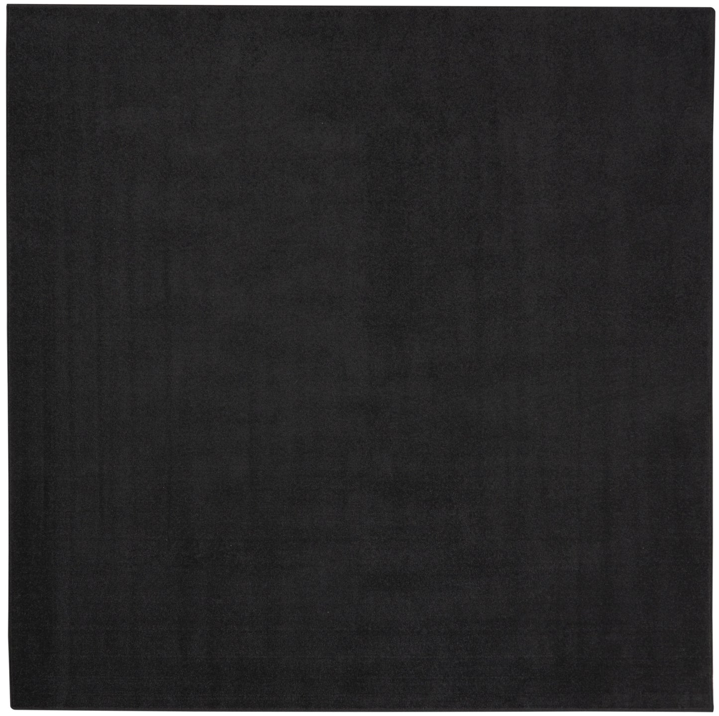 7' X 7' Black Square Non Skid Indoor Outdoor Area Rug