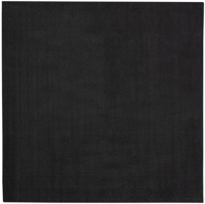 7' X 7' Black Square Non Skid Indoor Outdoor Area Rug