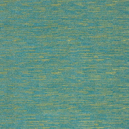 10' X 14' Blue And Green Striped Non Skid Indoor Outdoor Area Rug