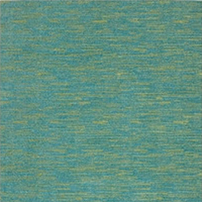 4' X 6' Blue And Green Striped Non Skid Indoor Outdoor Area Rug