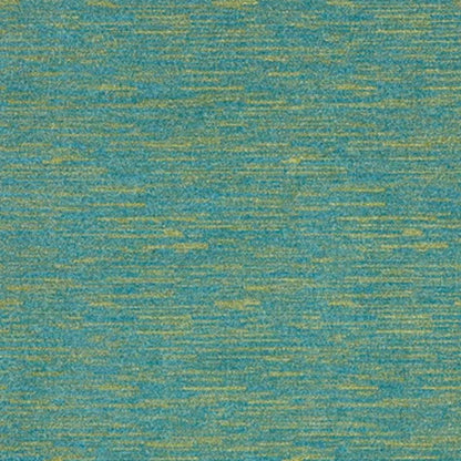 5' X 7' Blue And Green Striped Non Skid Indoor Outdoor Area Rug