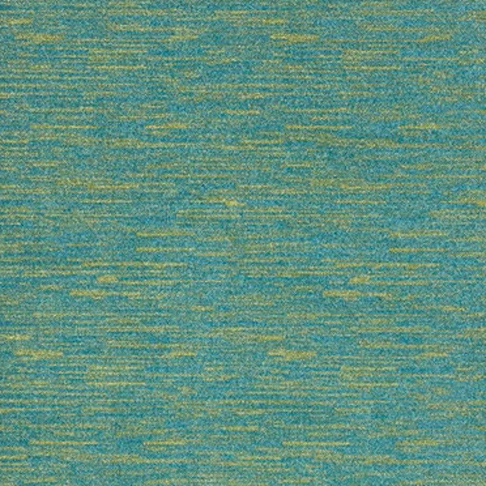 6' X 9' Blue And Green Striped Non Skid Indoor Outdoor Area Rug