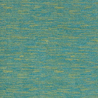 6' X 9' Blue And Green Striped Non Skid Indoor Outdoor Area Rug