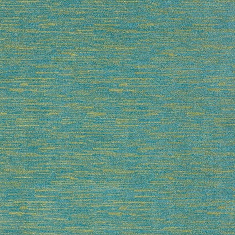 7' X 10' Blue And Green Striped Non Skid Indoor Outdoor Area Rug