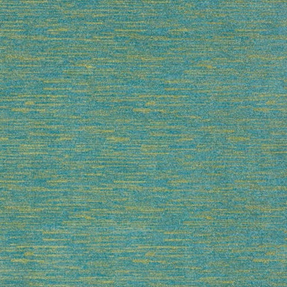 7' X 10' Blue And Green Striped Non Skid Indoor Outdoor Area Rug