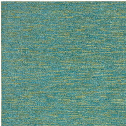 8' X 10' Blue And Green Striped Non Skid Indoor Outdoor Area Rug