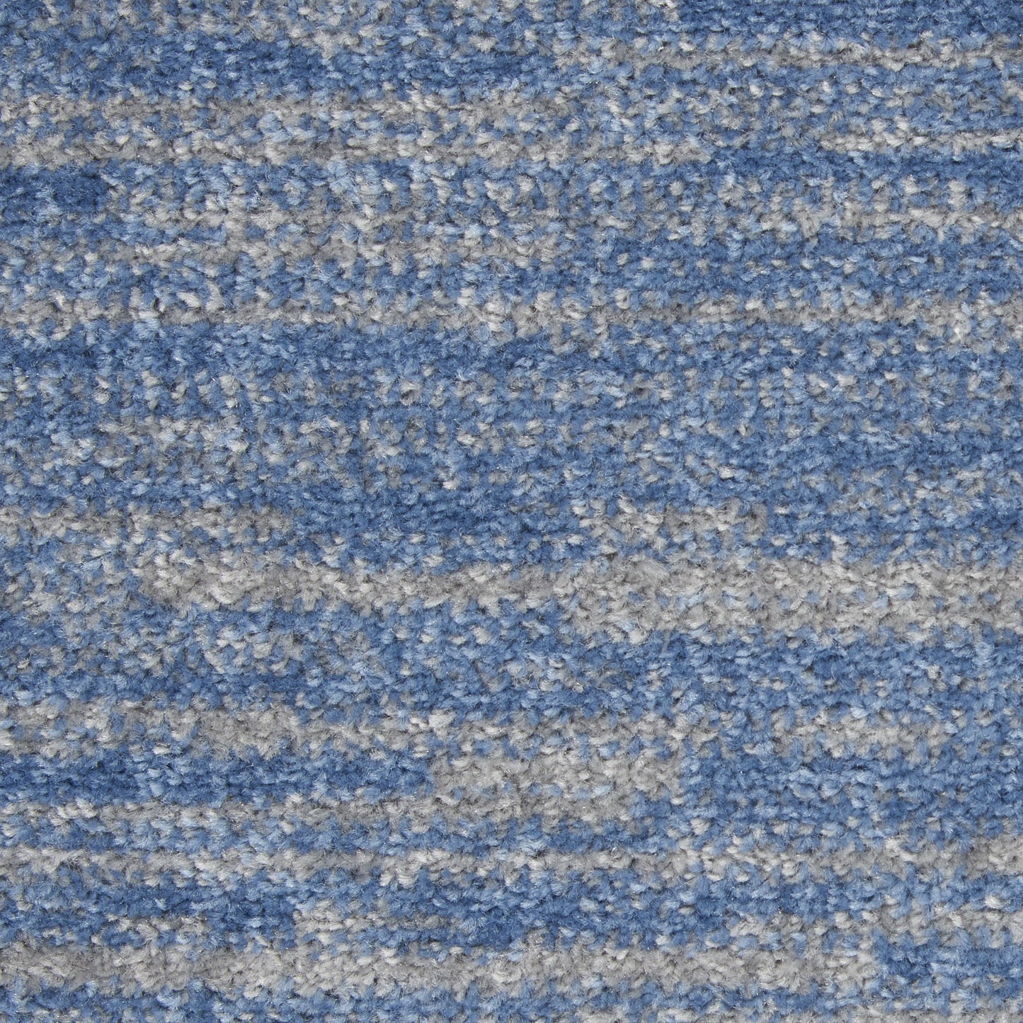 10' X 14' Blue And Grey Striped Non Skid Indoor Outdoor Area Rug