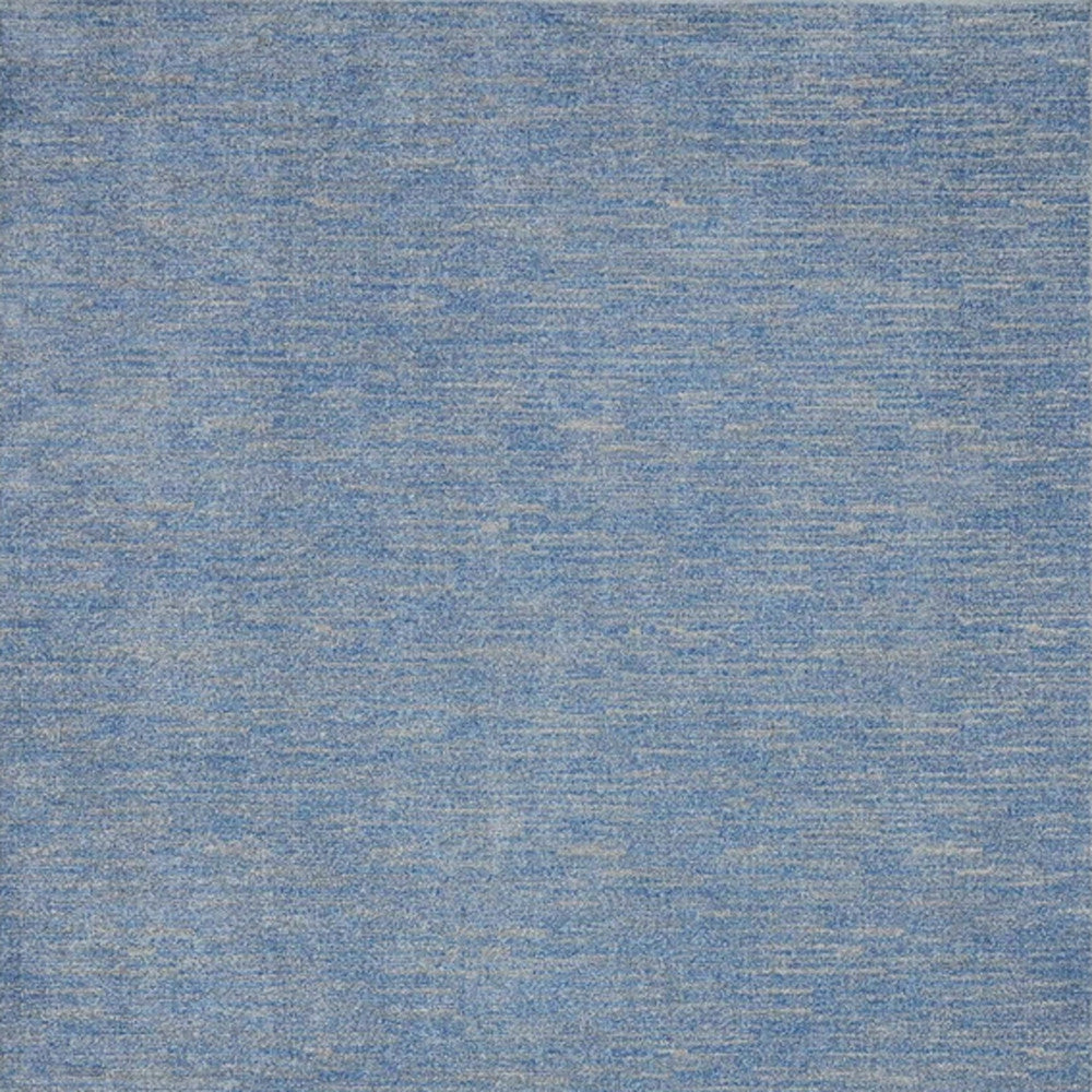 10' X 14' Blue And Grey Striped Non Skid Indoor Outdoor Area Rug