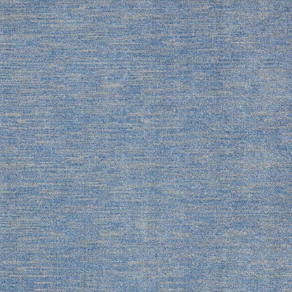 10' X 14' Blue And Grey Striped Non Skid Indoor Outdoor Area Rug