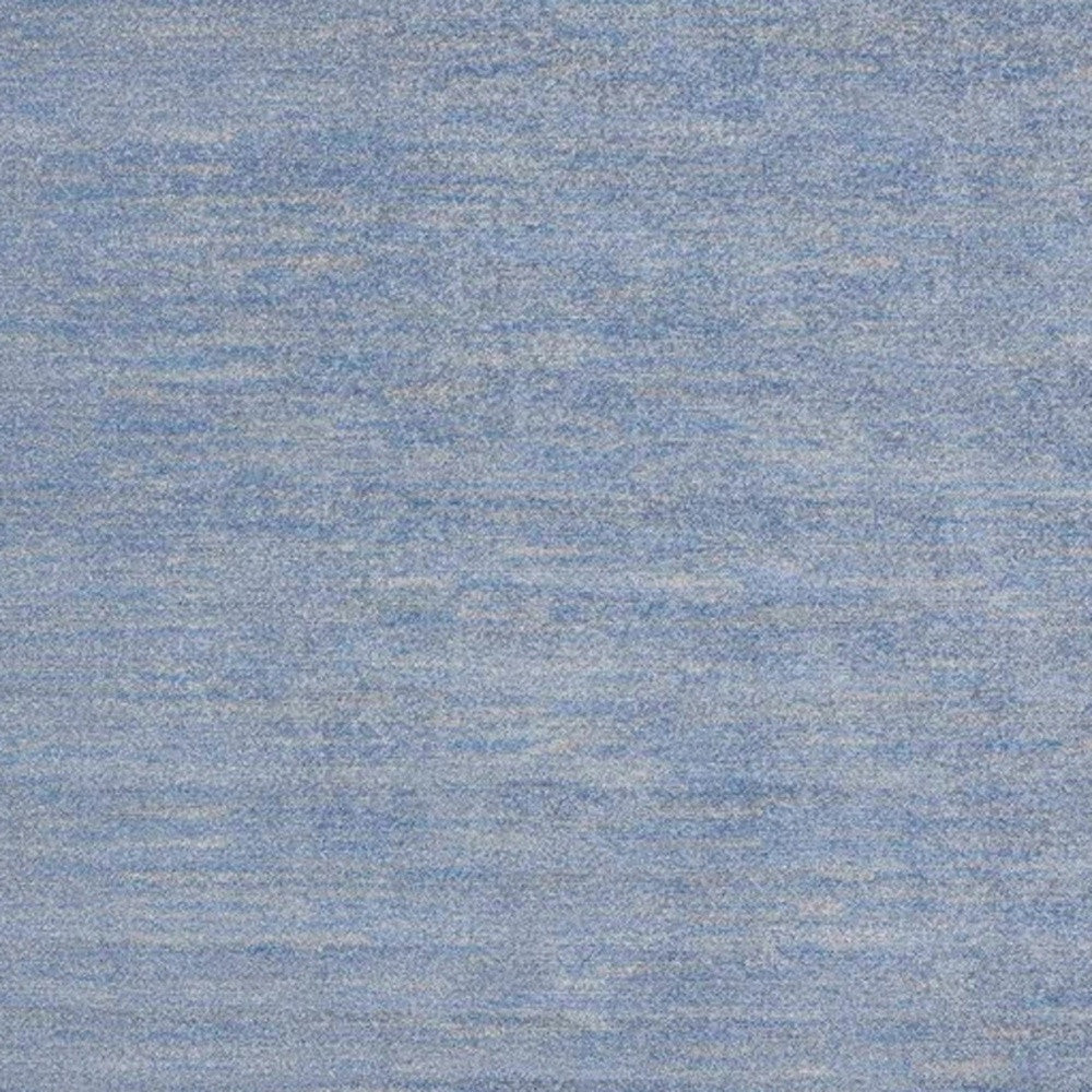 7' X 7' Blue And Grey Square Striped Non Skid Indoor Outdoor Area Rug