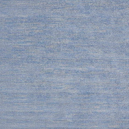 7' X 7' Blue And Grey Square Striped Non Skid Indoor Outdoor Area Rug