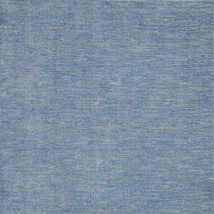 7' X 10' Blue And Grey Striped Non Skid Indoor Outdoor Area Rug