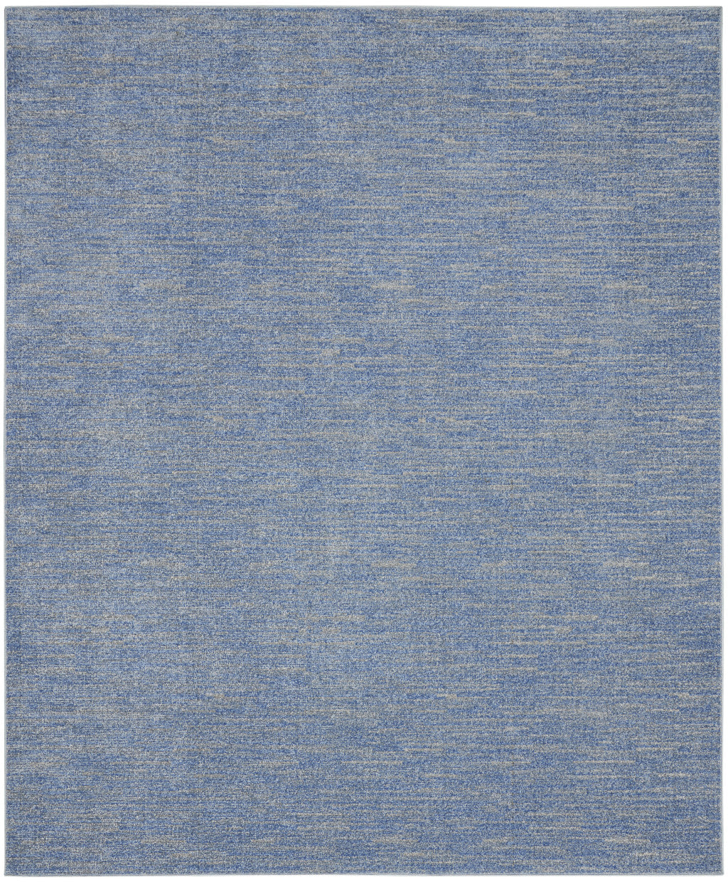 7' X 10' Blue And Grey Striped Non Skid Indoor Outdoor Area Rug