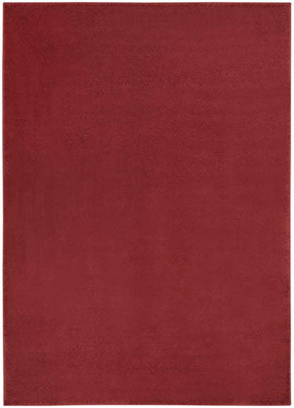 4' X 6' Brick Red Stain Resistant Indoor Outdoor Area Rug