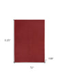 6' X 9' Brick Red Stain Resistant Indoor Outdoor Area Rug