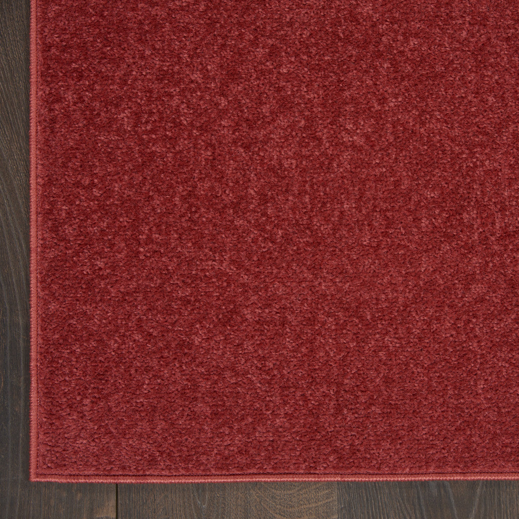 7' X 7' Brick Red Square Non Skid Indoor Outdoor Area Rug