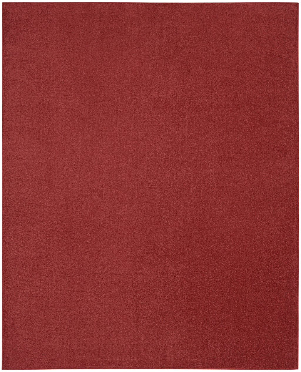 7' X 10' Brick Red Stain Resistant Indoor Outdoor Area Rug