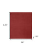 7' X 10' Brick Red Stain Resistant Indoor Outdoor Area Rug