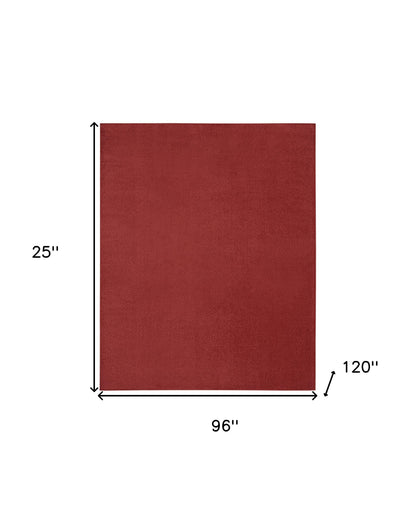 8' X 10' Brick Red Stain Resistant Indoor Outdoor Area Rug