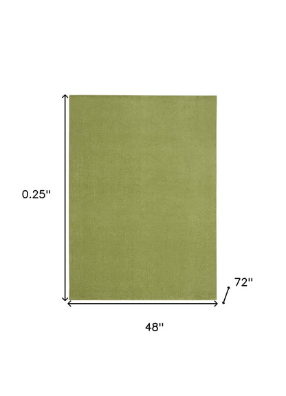 4' X 6' Green Non Skid Indoor Outdoor Area Rug