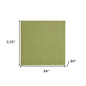 7' X 7' Green Square Non Skid Indoor Outdoor Area Rug