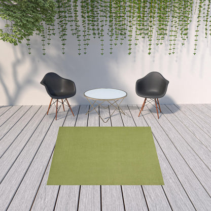 7' X 7' Green Square Non Skid Indoor Outdoor Area Rug