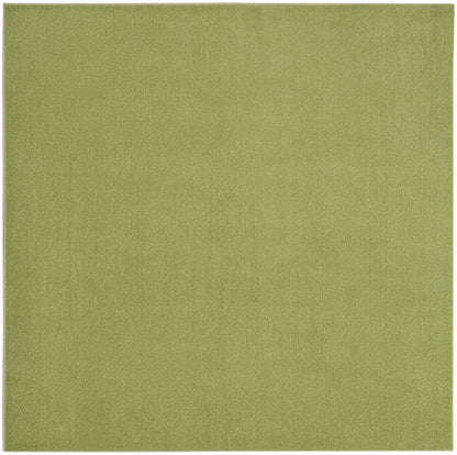 7' X 7' Green Square Non Skid Indoor Outdoor Area Rug